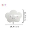 DIADARL White Cloud Balloons Smiling Face Cloud Shaped Foil Mylar