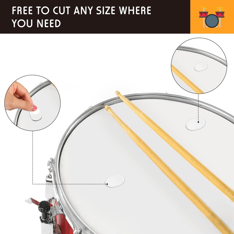 Yeshone 60 Pieces Drum Dampeners Gel Pads Silicone Soft Moon