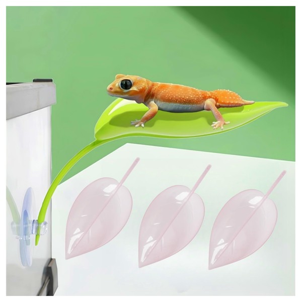NIUBNKJ 3PCS Reptile & Fish Tank Leaf Rest Platform –