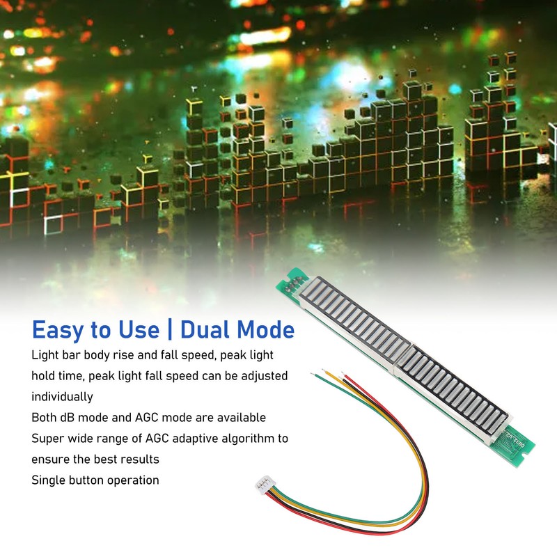 Music Level Indicator Module 32 Bit 8 Effects Adjustable Brightness
