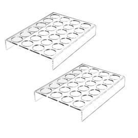 IEEK 2 Pack of 24 Slots Flat Countertop Coffee Pod Holder,K Cup Drawer Holder Organizer for Office and Kitchen,Clear Acrylic K-Cup Organizer Tray,Compatible With KCup Pods