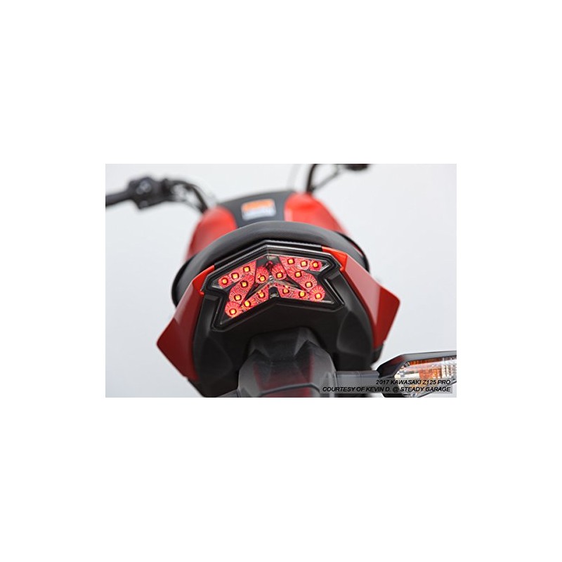 Motodynamic Integrated Sequential LED Tail Lights Smoke Lens for Kawasaki
