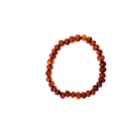 Generic Baltic Amber Stretch Bracelet for Adults (Women/Men) - Hand made From Polished/Certified Baltic Amber Beads(5 Colors) (Cognac, 8 inches)