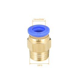 sourcing map Straight Pneumatic Push to Quick Connect Fittings G3/8 Male x 10mm Tube OD 4pcs