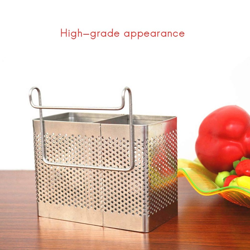 TOPINCN Kitchen Utensil Storage Holder, Stainless Steel Utensil Container Hanging