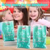 30 Pcs Green Silver Happy Birthday Gift Bags with handles,Plastic