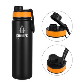 Giraffe Bottle Journey Hydration System, Insulated Stainless Steel Bottle, 36 inch / 91 cm Journey Straw