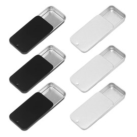 1st Choice Empty Slide Top Tin Containers for Lip Balm, Crafts, Storage Kit - .25oz, 6 Pack