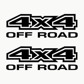 Autodomy 4x4 Off Road SUV Stickers Pack 2 Units for Car (Black)