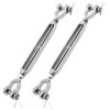 LIDSCURA 2 Pack Turnbuckle 1/4 M6 304 Stainless Steel Turnbuckles,