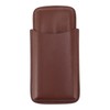 Leather Cigar Case Portable 3 Finger Cigar Humidor Carrying Case