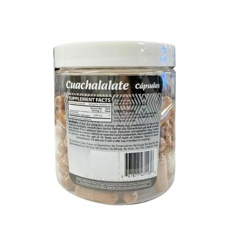 Suerte Y Salud Cuachalalate 90 Capsules 735mg 100% Natural