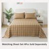Lemfux 100% Cotton Checked Pattern Brown Duvet Cover Set, Plaid