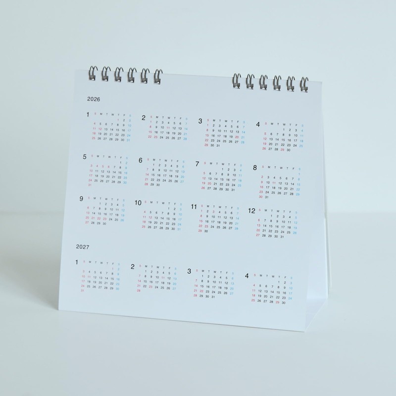 Hobo Whiteboard Calendar 2026 with File Pocket, Desktop