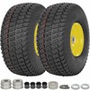 (2 Pack) WEIZE 15x6.00-6 Tubeless Tire and Wheel Assembly, Replacement