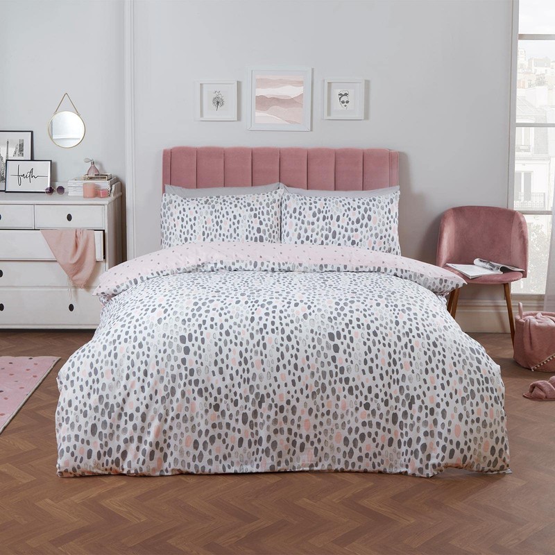 Dreamscene Dalmatian Spotty Duvet Cover with Pillowcase Quilt Bedding Set,