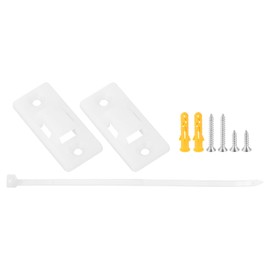 QUARKZMAN Furniture Anchors (Pack of 6), Anti Tilt Furniture Anchors for Fixing Plastic Wall Anchors for Cabinets, Beds, Shelves and Furniture Fixings to the Wall, White