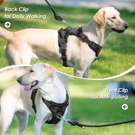 Sunraymascota No Pull Dog Harness, Puppy Vest(Classic Black,L)