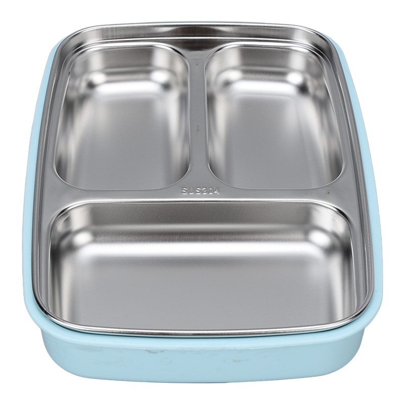 Thermal Insulation Bento Lunch Box 3 Grids Leakproof 304 Stainless