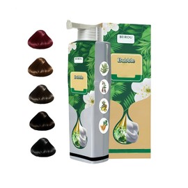 Beirou 200 ML Bubble Hair Dye, Natural New Botanical Bubble Hair Dye Hair Dye Shampoo for Women Men. (Chestnut Brown)