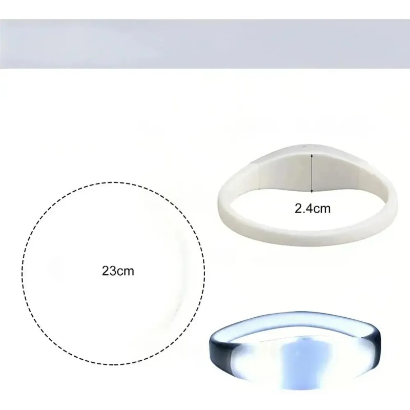 15pcs Pulseras Para Fiestas Pulseras Luminosas Audioritmicas Blanco