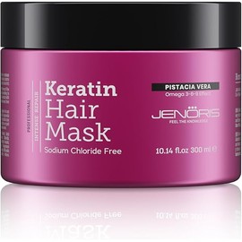 Jenoris Keratin Hair Mask for Dry, Damaged & Frizzy Hair – Deep Conditioning Treatment with Natural Omega 3-6-9 Complex & Pistachio Oil, Salon-Professional, Paraben & SLS Free, 8.45 Fl Oz