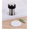 Self-Adhesive Rubber Door Stopper – Stainless Steel Wall Protector with