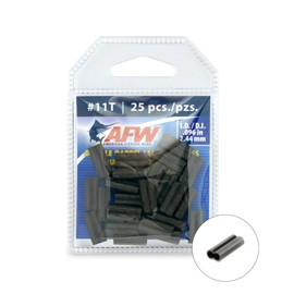 American Fishing Wire Thin Wall Double Barrel Crimp Sleeves, Size #11T/.096", Black, 25 pc