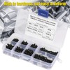 Self Tapping Screw,Fasteners Threaded Screw,400Pcs Black Cross Countersunk Wood Screws