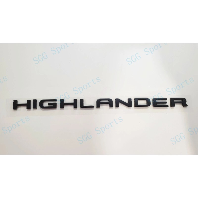 Toyota OEM 3PC Gloss Black Rear HIGHLANDER XLE AWD Letter