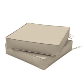 Snubbull Outdoor Chair Cushions 24 X 24 X 5 Inch Patio Furniture Cushions Waterproof & Fade Resistant Outdoor Cushions for Patio Furniture with Handle & Adjustable Straps Set of 2