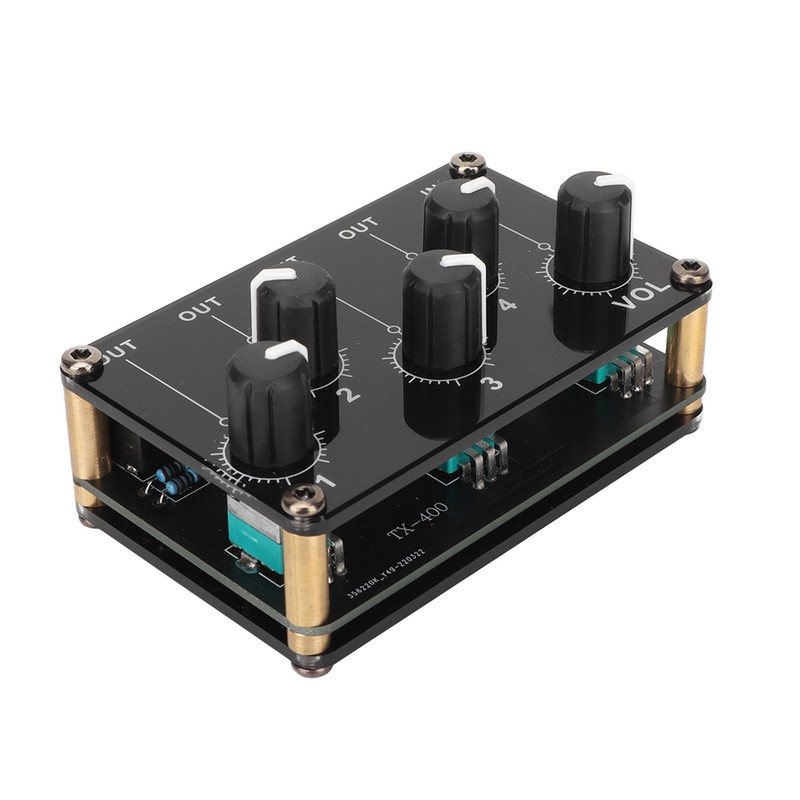 Mini Stereo 4 Channel Line Mixer Low Noise Professional 4
