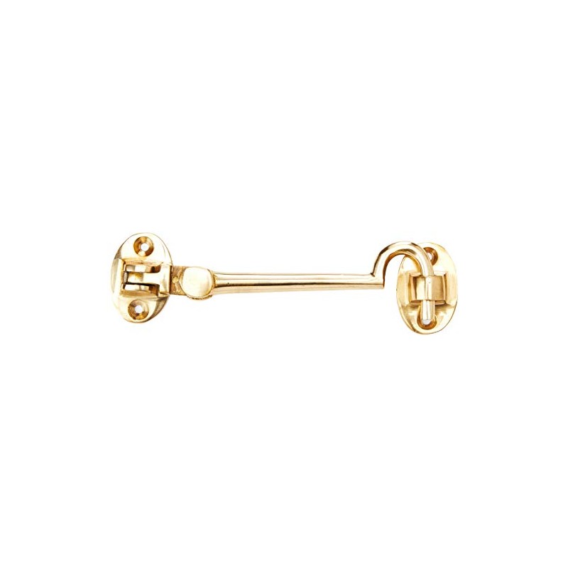 Merriway BH02549 Solid Brass Silent Cabin Door Hook and Eye