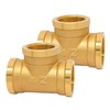 Brass 90° T-Fitting, Three G1/2 Inch Female Threads (19.5 mm