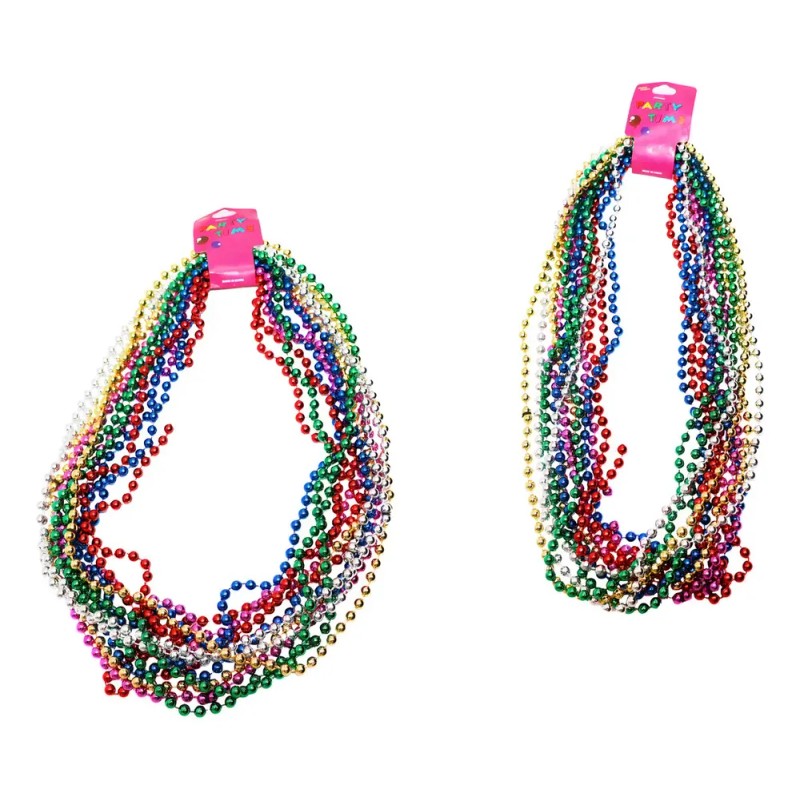 12 Collar Bolitas Mardi Gras Carnaval Batucada Fiesta Color