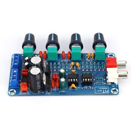 Doble AC 12V-18V NE5532 Preamplificador Tablero de tonos HIFI Amplificador estéreo Control de volumen 4 canales Agudos Mediante Volumen de graves