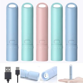 Darlur 5Pack Mini Small LED Flashlights，USB C Rechargeable Flash Lights，Ultralight Zoomable Flashlights for Home, Emergency, Camping ，Dog Walking，Bulk for Gifts