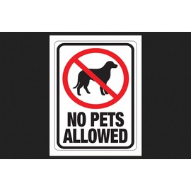 Hy-Ko English No Pets Allowed Sign Plastic 12 in. H x 9 in. W