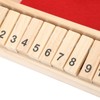 4 Sided Shut The Box Dice Game Wooden Board Table