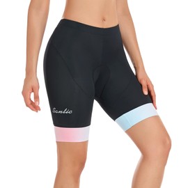 Santic Womens Cycling Shorts Padded Road Bike Shorts Women Padded Biking Shorts Breathable Quick Dry