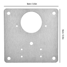 AUNMAS Placa de Reparación de Bisagras de Gabinete, Soportes de Reparación de Bisagras de Acero Inoxidable para Muebles y Puertas de Cocina (4 Piezas)