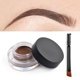 Xzeemo 3 g Eyebrow Cream, Eyebrow Pomade Gel, Eyebrow Colour with Double-Sided Brush for Eyebrow Makeup (Dark Brown)