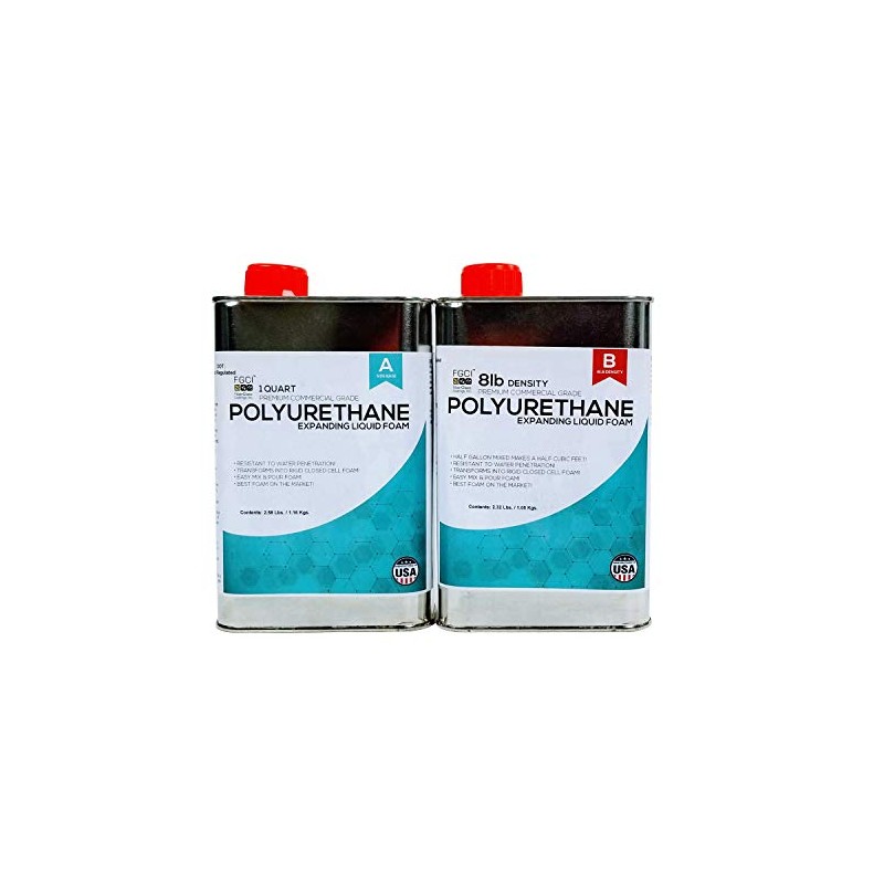 Polyurethane Expanding Liquid Foam 1/2 Gallon KIT, 8 LB Density