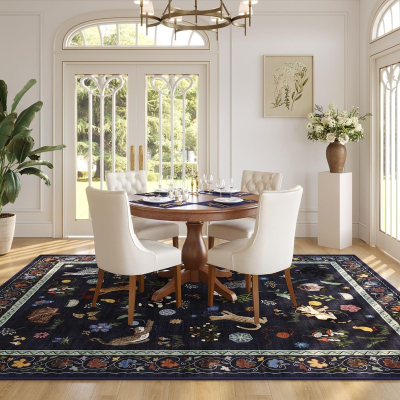 Rugcomf Living Room Rug 5x7 Rug Machine Washable Boho Area