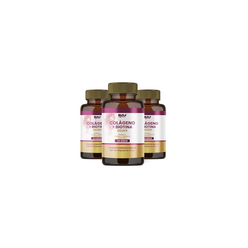 Bas Internacional Colágeno Biotina Golden Piezas Gomitas Sabor Uva Vitaminas