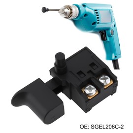 ECSiNG 2Pcs Electric Drill Switch SGEL206C-2 Electric Planer Power Switch Compatible with Makita 6501 9035N 9036 6013B 63004 9218SB N1900B