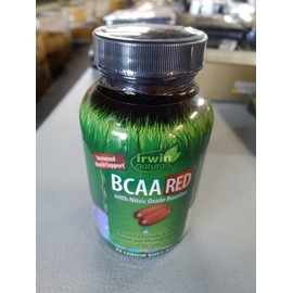 Irwin Naturals BCAA RED with Nitric Oxide Booster 72 Liquid Soft Gels