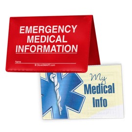 StoreSMART - Folding Wallet Vial of Life & Pet Records - 50-Pack - Emergency Medical Information Holder for ID - VOLPRWLT-50