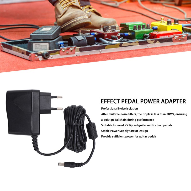 Guitar Pedal Power Adapter DC9V 2A Effect Pedal Power Supply