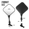 TWOM Black Dual Sport Motorcycle Side Mirrors For Suzuki DR200